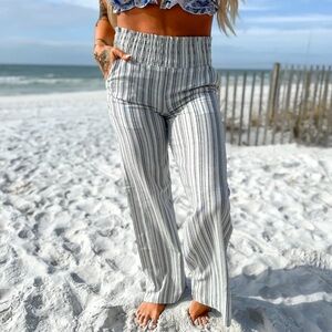 NWT- Love Tree Blue and White Striped Pants